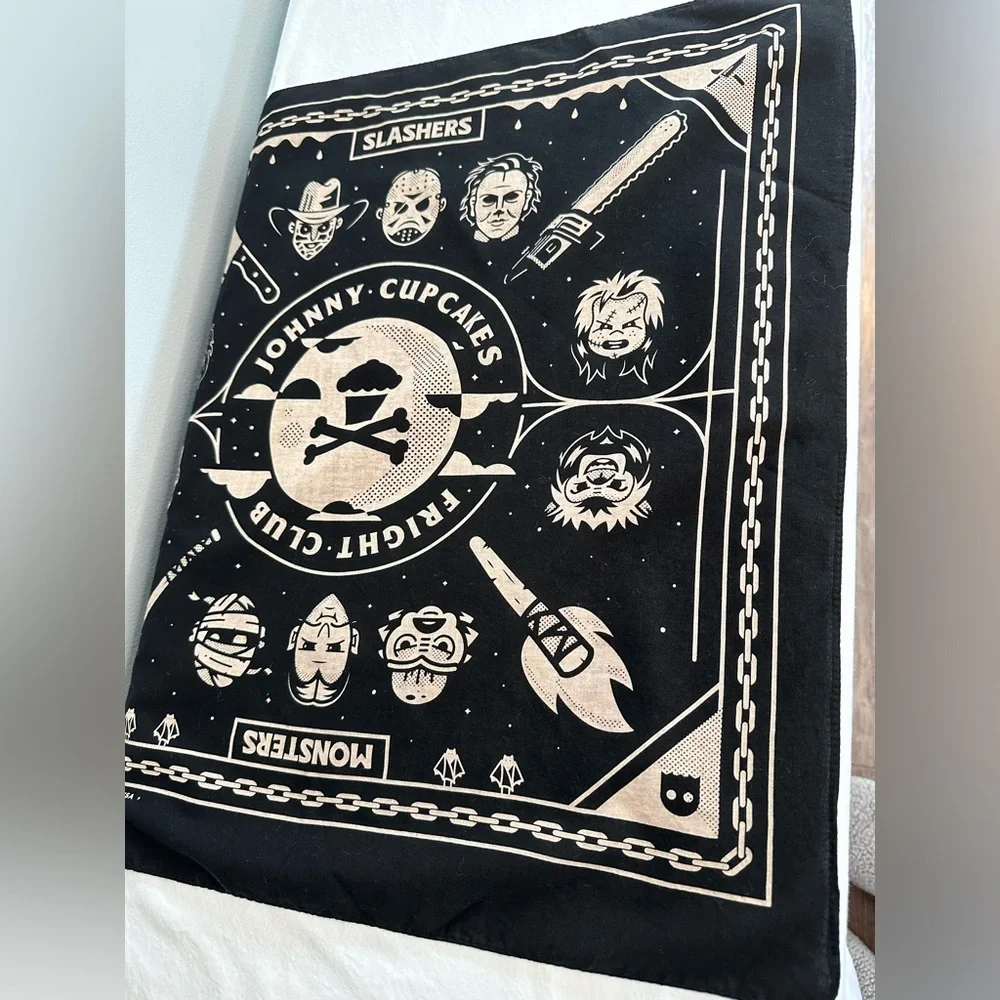 JOHNNY CUPCAKES FRIGHT CLUB Graphic collectable Bandana - Picture 2 of 4